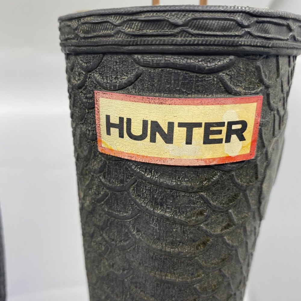 Unisex Hunter Snake Embossed Boots Size US 6M/7F - Picture 4 of 7